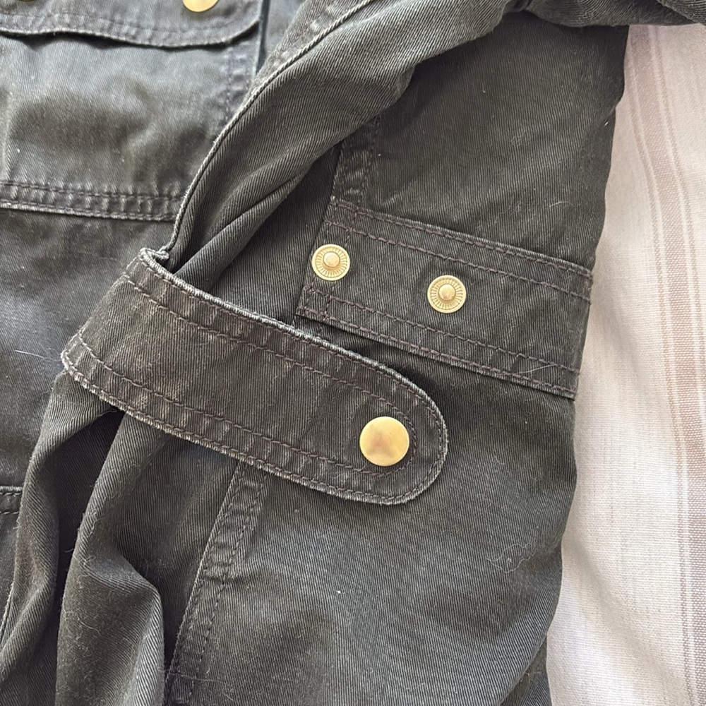 J Crew jacket - black with gold buttons - Size Petite Medium - Picture 7 of 7